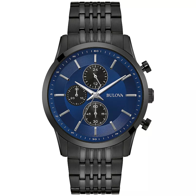 Bulova Classic Navy Blue Dial Chronograph Men's Watch 98A300