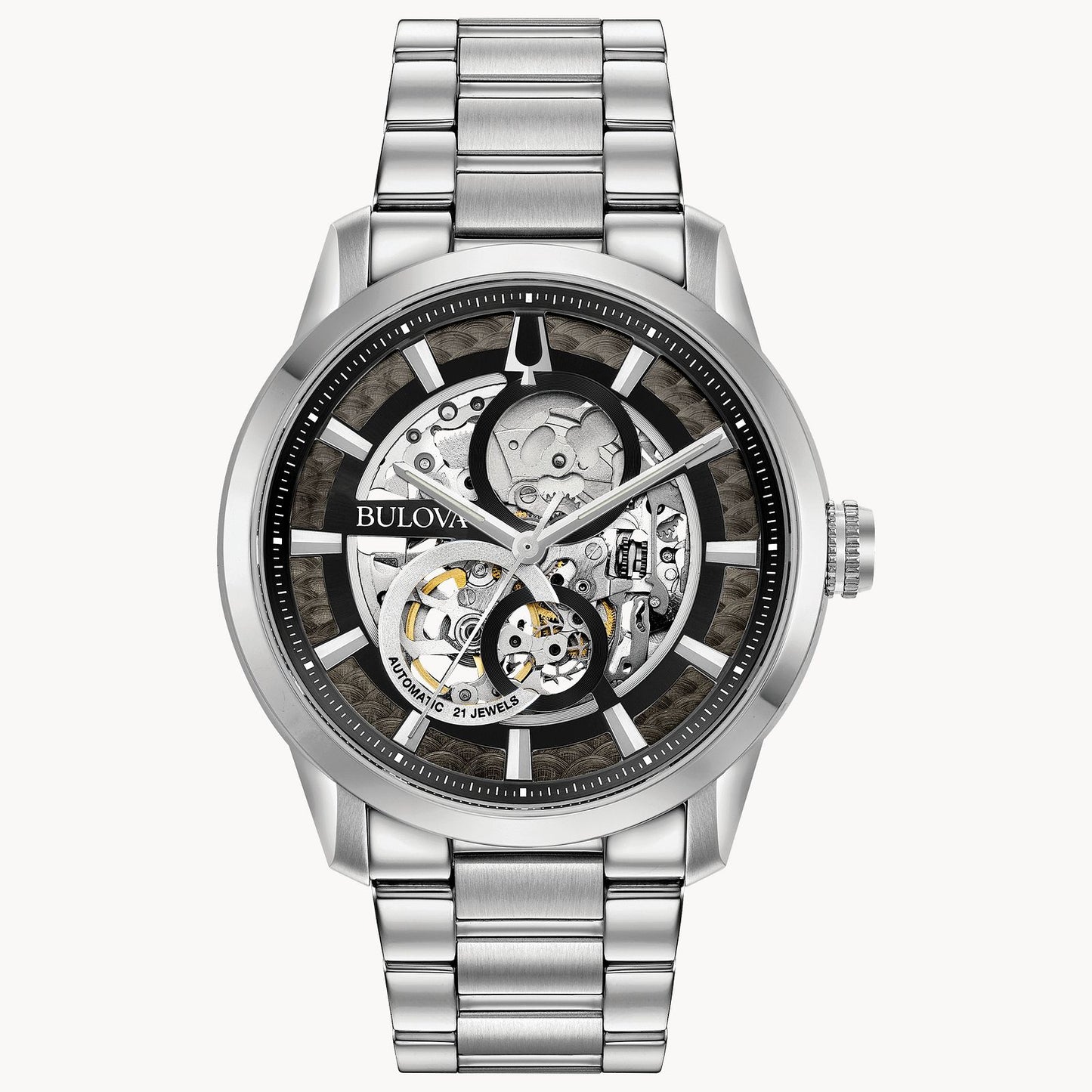 Bulova Sutton Classic Skeleton Automatic Men's Watch 96A208