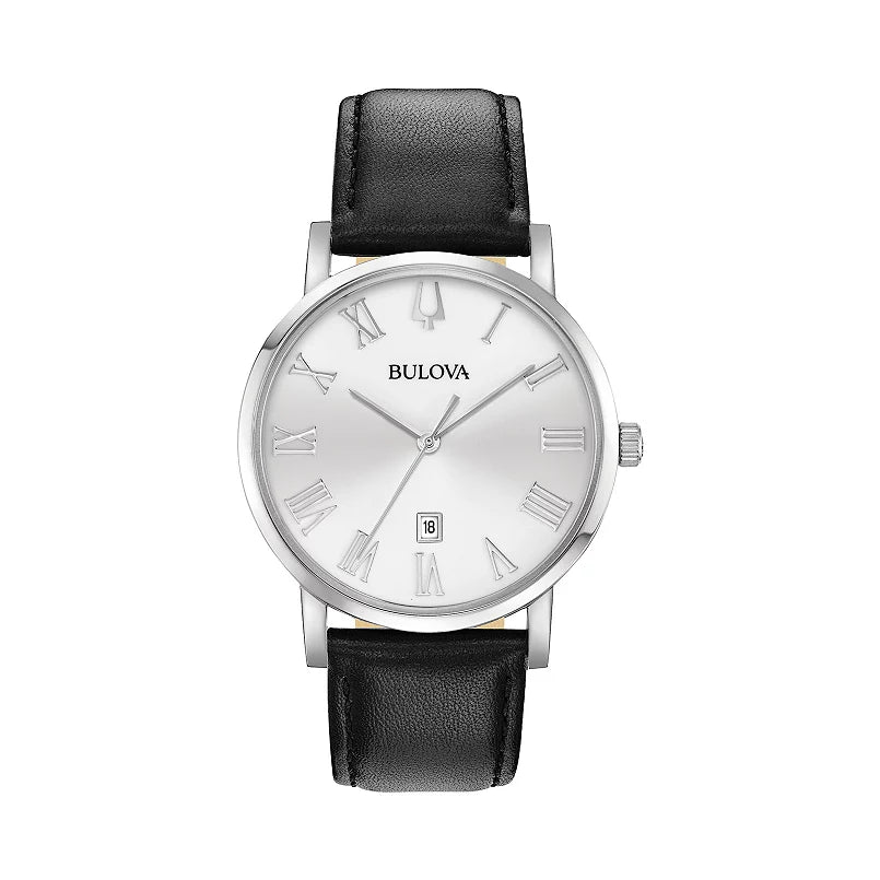 Bulova American Clipper Leather Men's Watch 96B312