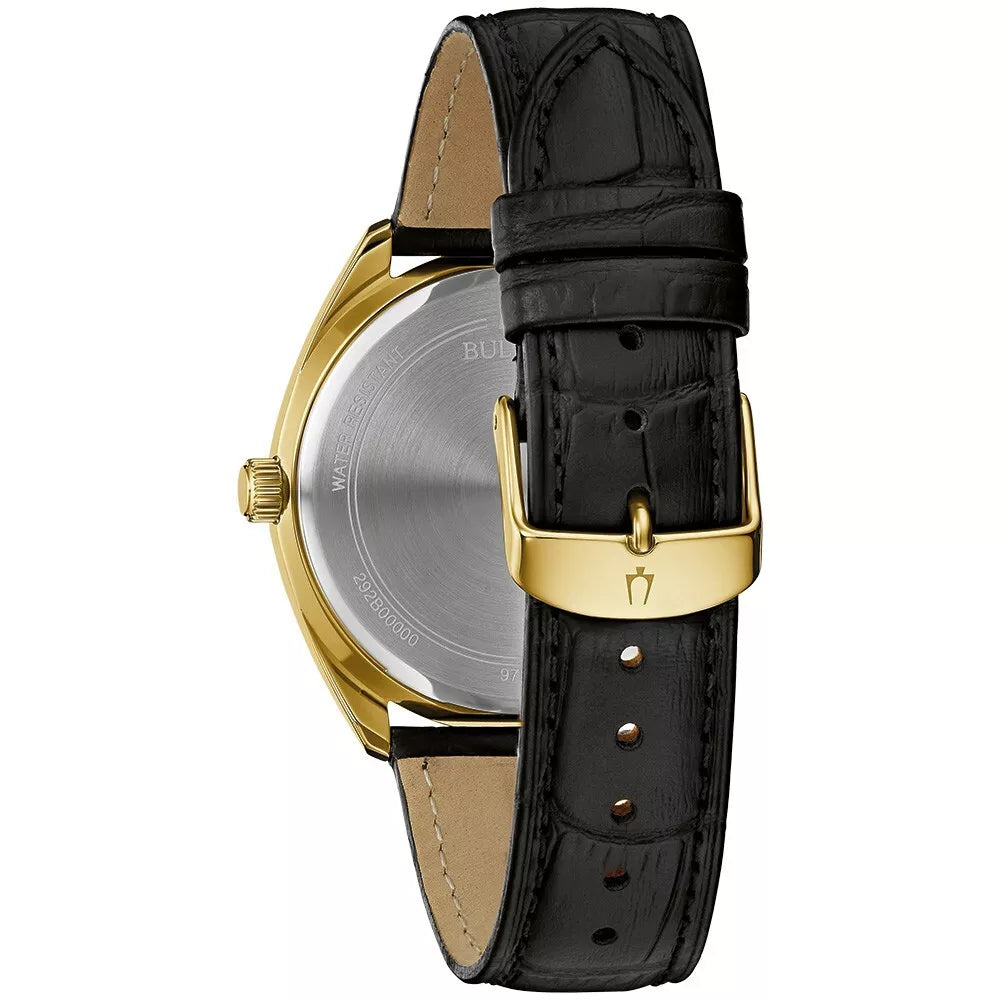 Bulova Classic Black Leather Men's Watch 97B211