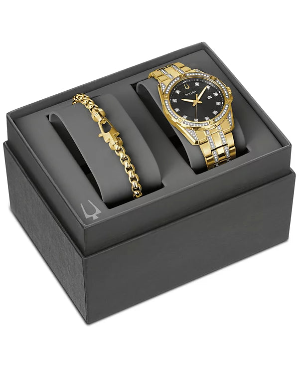 Bulova Classic Crystal Accent Men's Watch Set 98K115