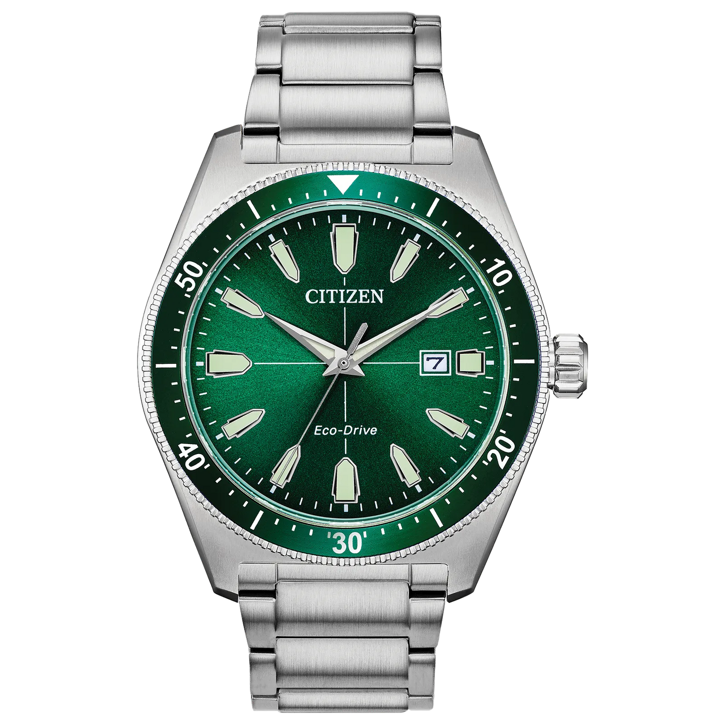 Citizen Vintage Brycen Sport Eco-Drive Green Dial Men's Watch AW1598-70X