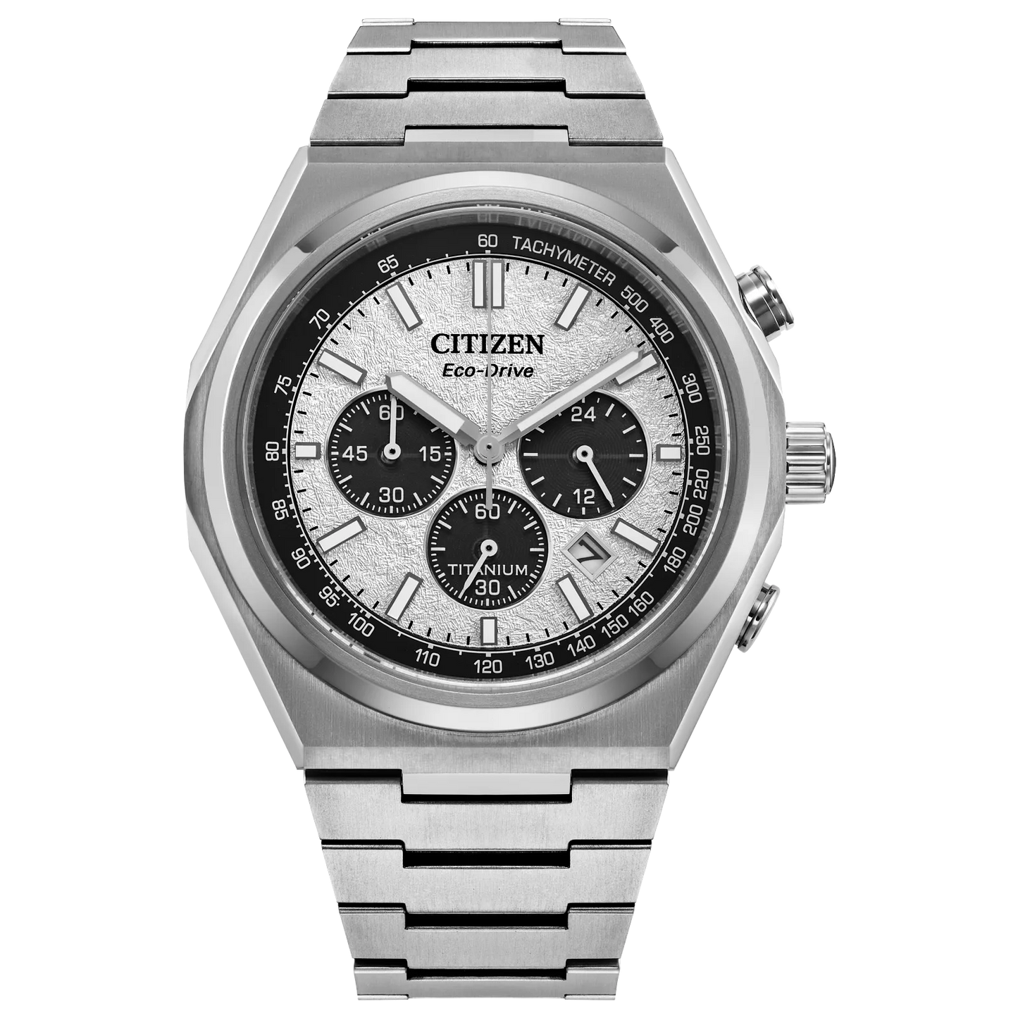 Citizen Zenshin Chrono Silver-Tone Dial Super Titanium Men's Watch CA4610-85A