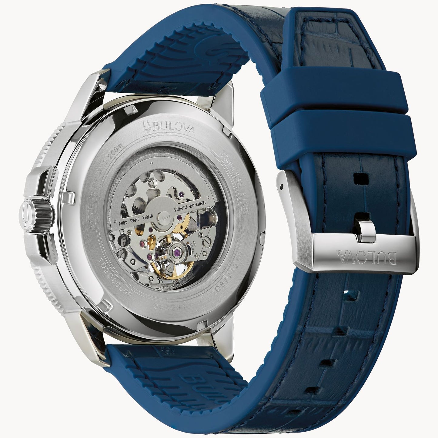 Bulova Marine Star 'Series C'  Automatic Leather Men's Watch 96A291