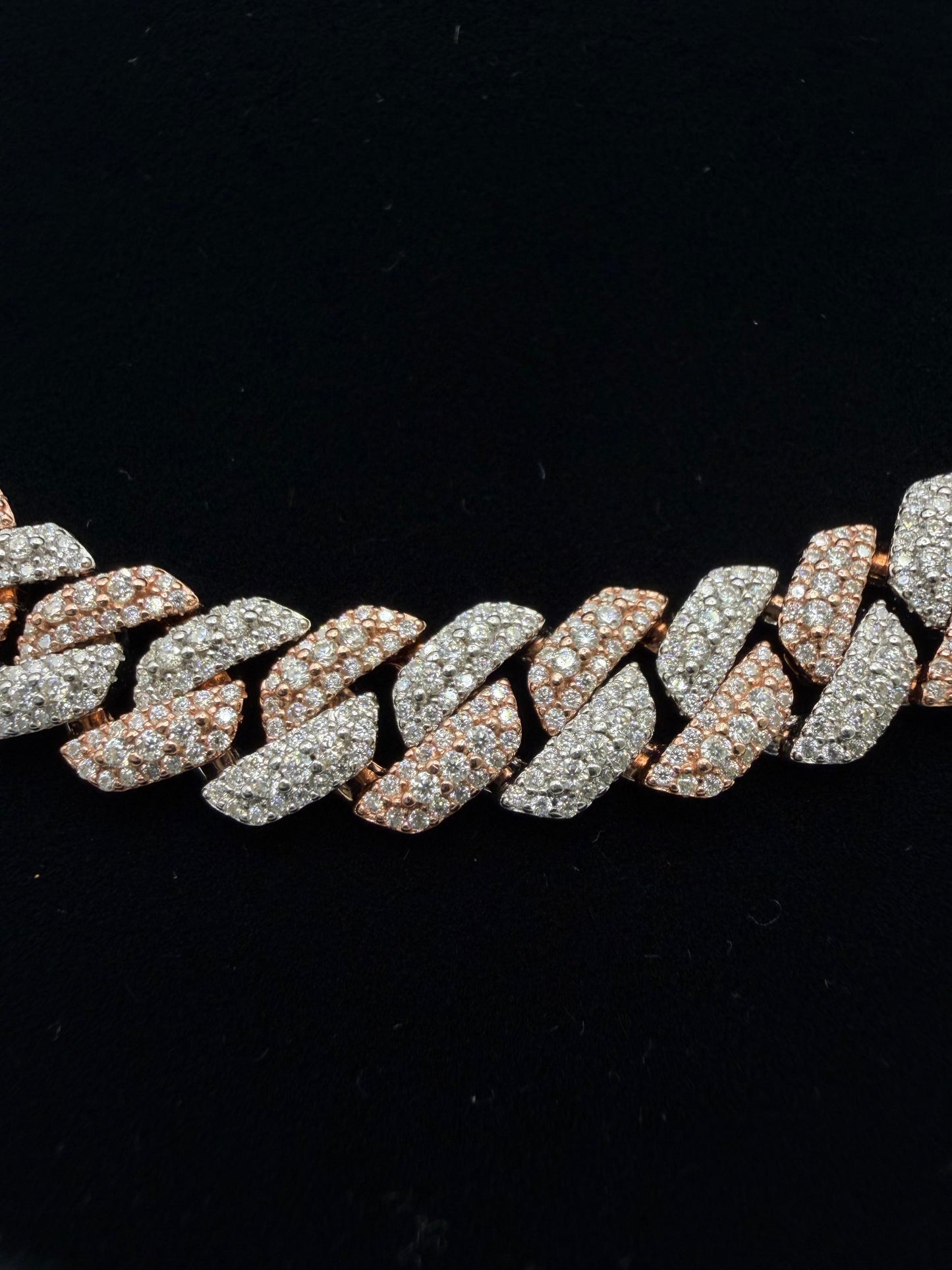 S925 MOISSANITE SOLID CUBAN LINK CHAIN - Rose Gold -70% OFF
