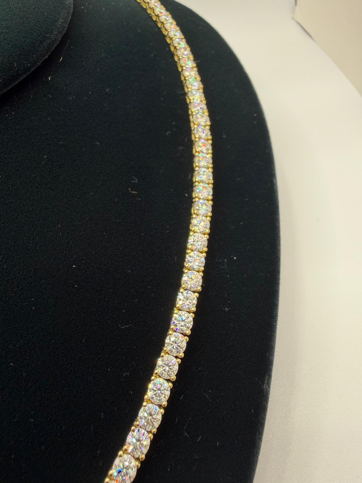 S925 MOISSANITE TENNIS CHAIN
